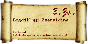 Bogdányi Zseraldina névjegykártya